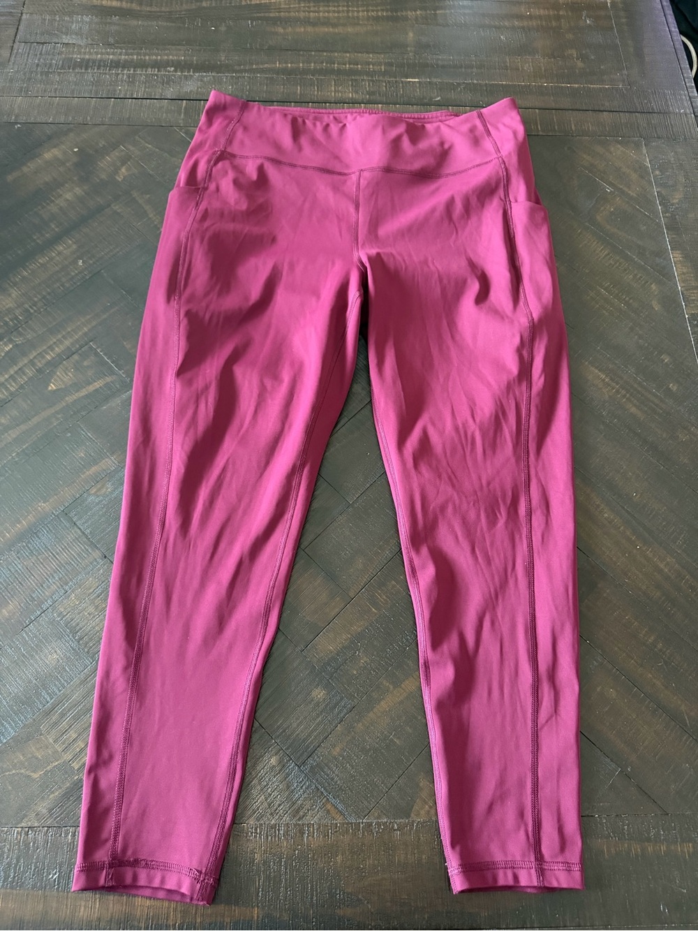 tek gear Women's Magenta Active Leggings with Side Pockets